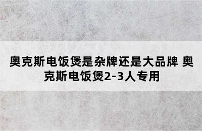 奥克斯电饭煲是杂牌还是大品牌 奥克斯电饭煲2-3人专用